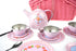 Floral Tin Tea Set in Picnic Basket 18pc
