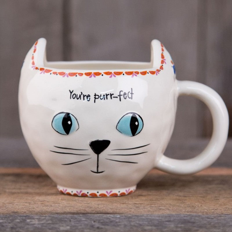 Folk Cat Mug | The Purr-fect Pick for Cat Lovers