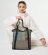 Fox And Leo | Get Up and Go Bag - Foldaway Leather & Mesh Tote