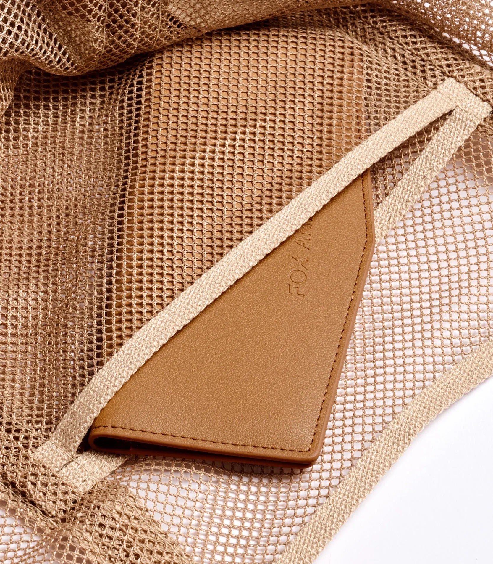 Fox And Leo | Get Up and Go Bag - Foldaway Leather & Mesh Tote