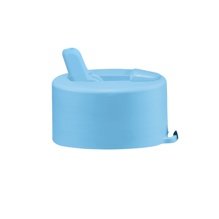 Sky blue Frank Green flip straw lid for reusable drink bottles — Adventure Awaits