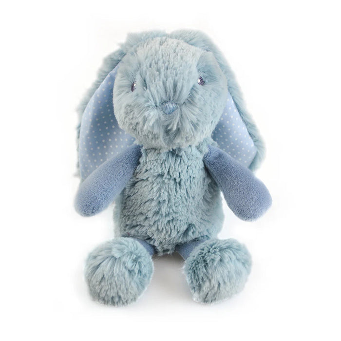 blue spotty frankie bunny sitting on white background