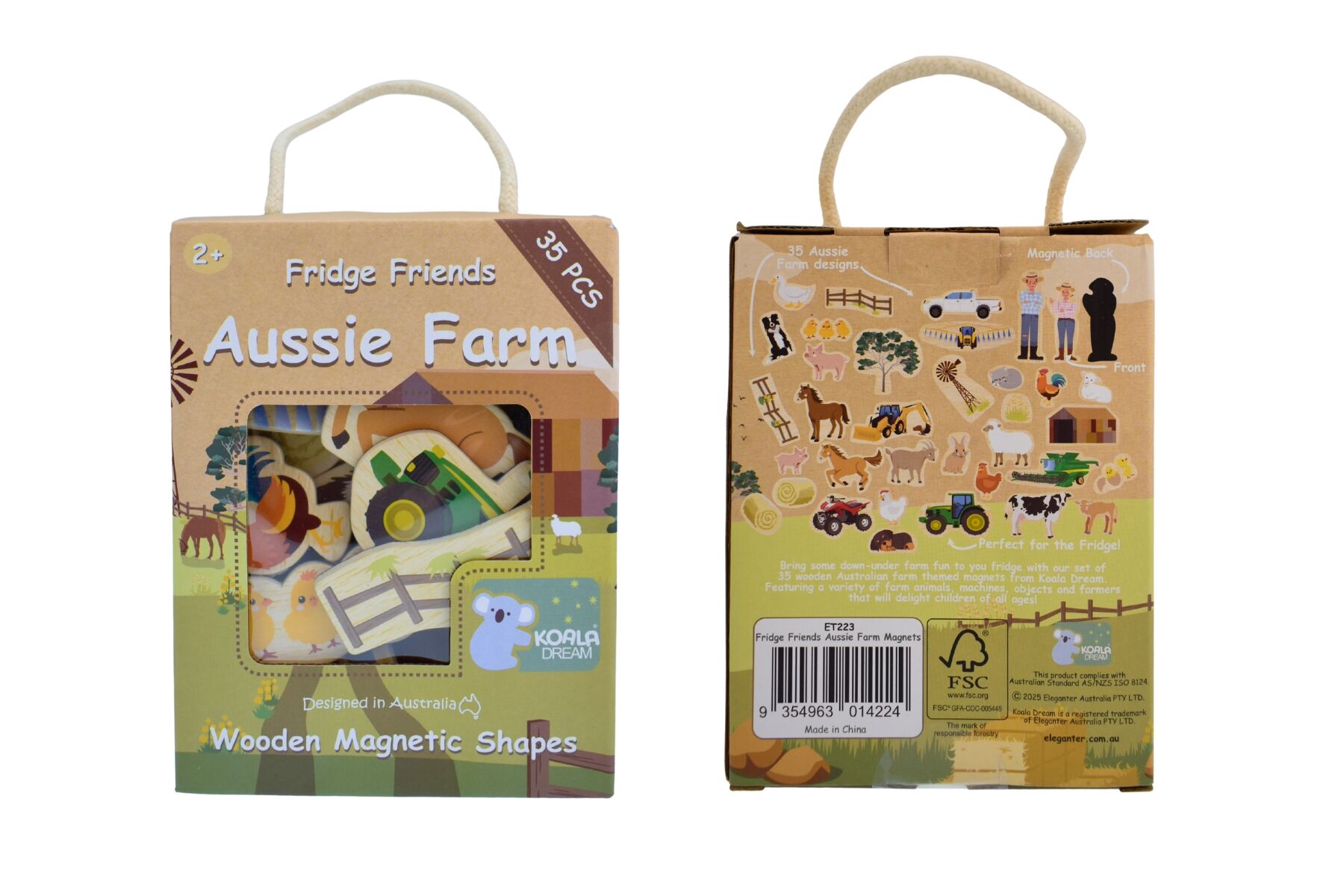 Fridge Friends Wooden Magnets | Aussie Farm Animals 36 pcs