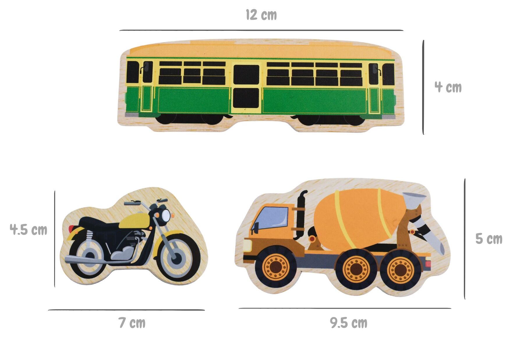 Fridge Friends Wooden Magnets | Aussie Vehicles 25 pcs