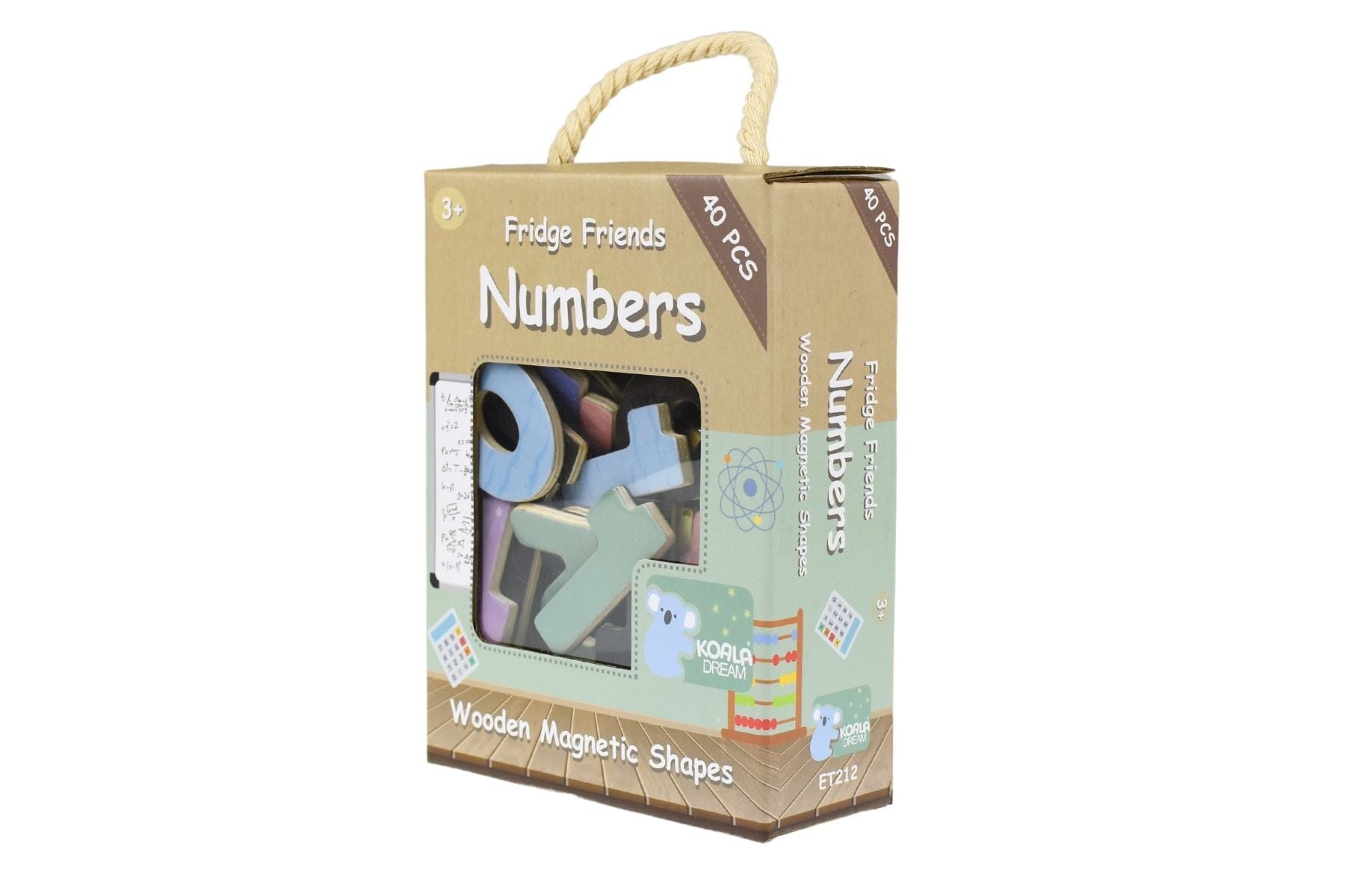 Fridge Friends Wooden Magnets | Numbers & Shapes 40 piece