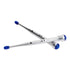 electronic digital drumsticks with silver handles and blue tips, portable musical toy that creates drum sounds on any surface for play at home or travel Adventure Awaits
