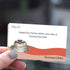 Hand holds a Getting Lost Christmas Edition card directing players home when they spot a Christmas tree, Adventure Awaits