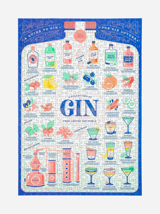 Gin Lover’s 500-piece jigsaw puzzle completed with illustrated gin guide — Adventure Awaits