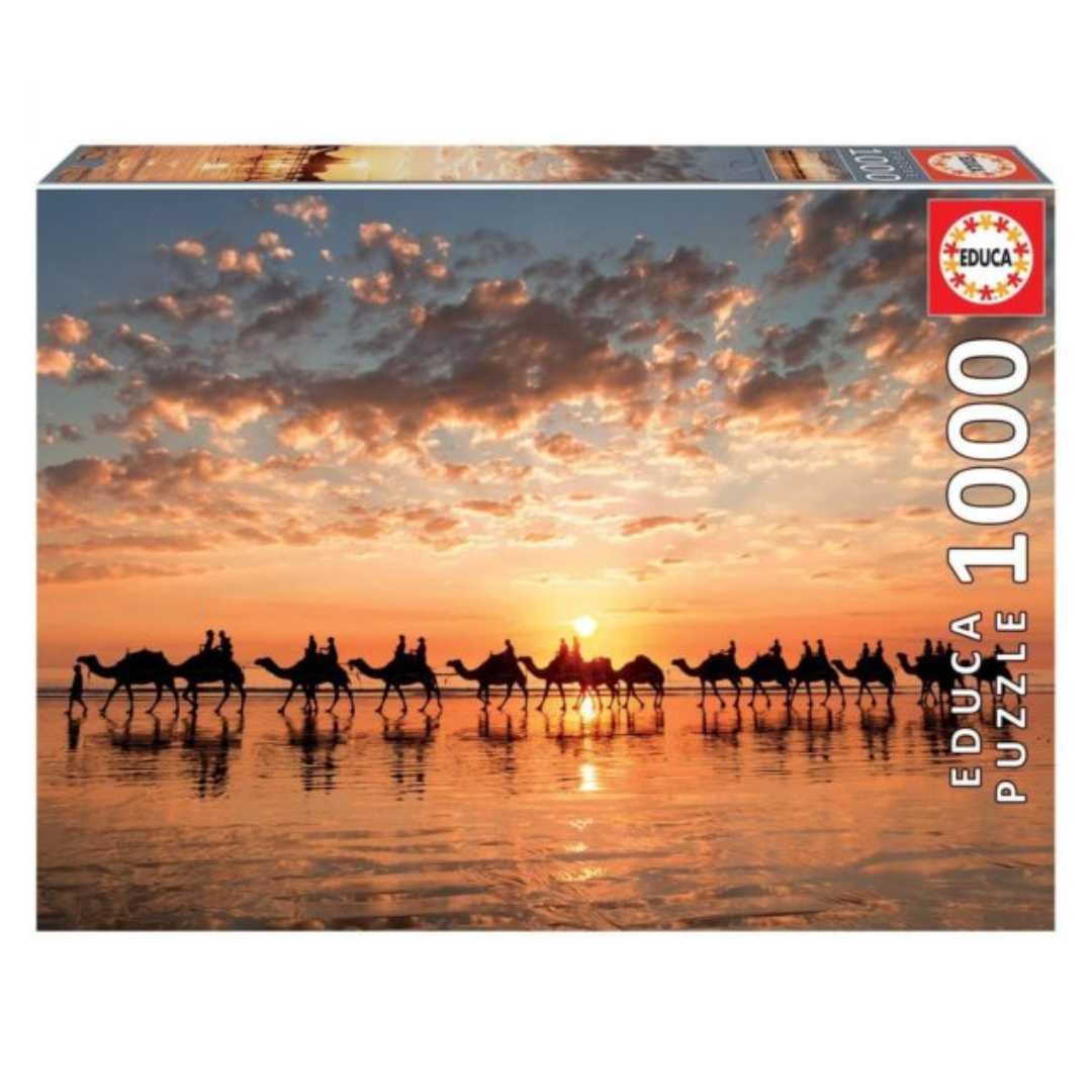 Golden sunset cable beach puzzle in box