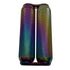 iridescent Kaiko dual hand roller sensory tool with fine textured metal grip pattern