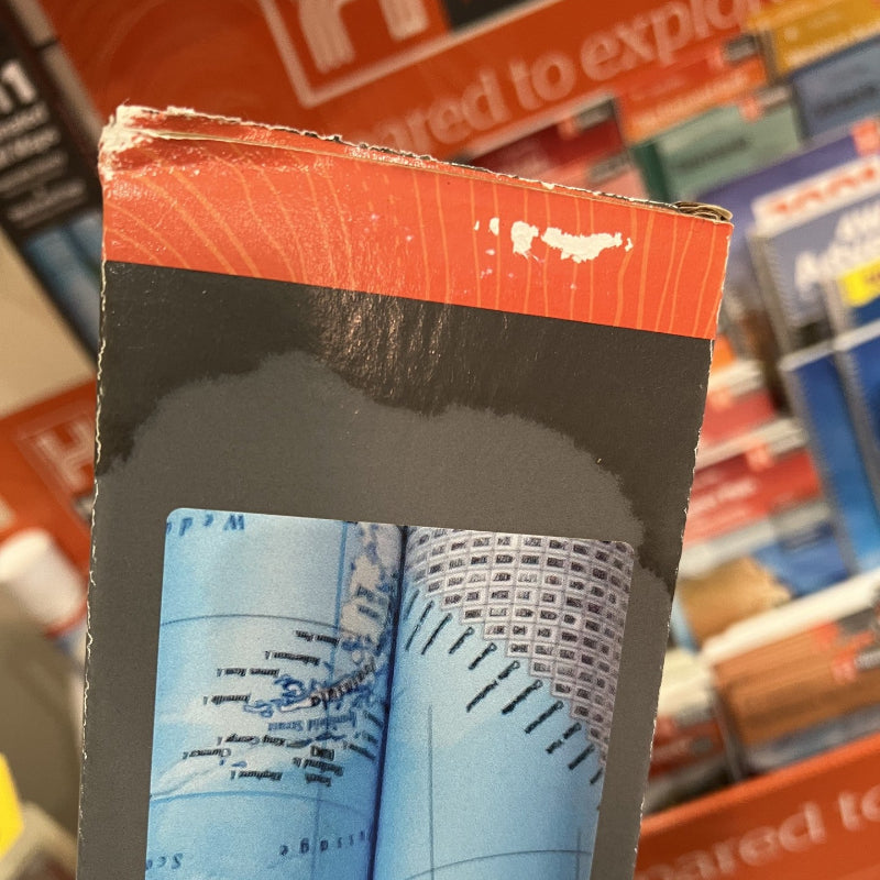 Damaged corner on Hema 2 in 1 laminated wall maps packaging Adventure Awaits