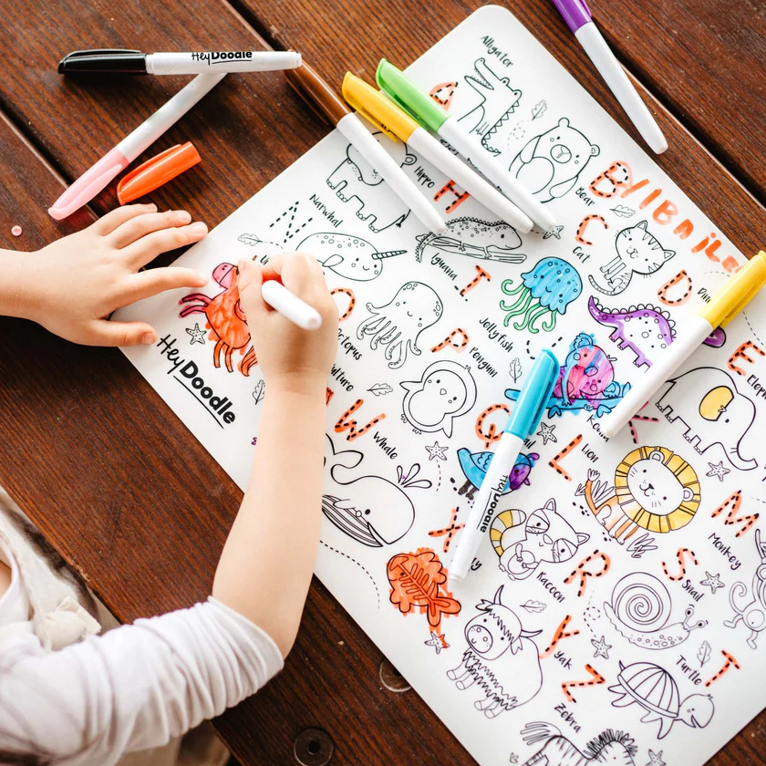 HeyDoodle Classic Silicone Mat | ABC Into The Wild