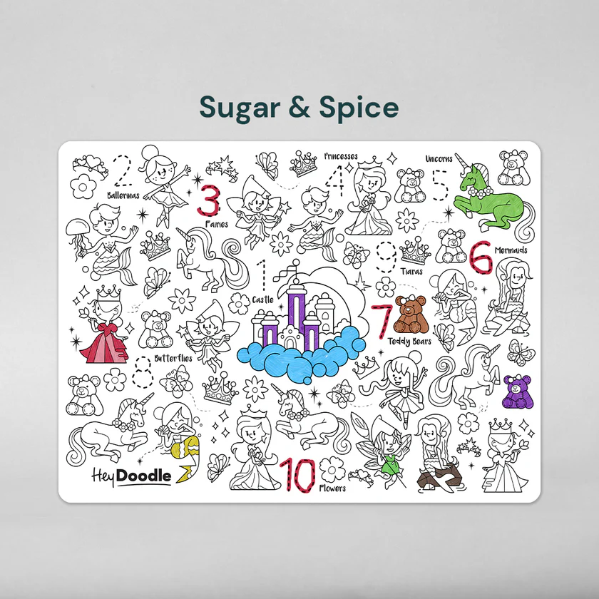 HeyDoodle Classic Silicone Mat | 123 Sugar & Spice