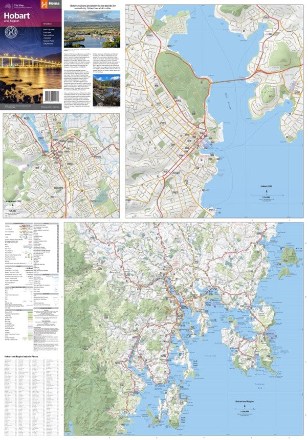 Hema Maps | Hobart and Region City Map