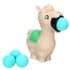 llama popper toy with soft balls, cute animal launcher that shoots foam balls from its mouth for fun interactive play at home or travel Adventure Awaits