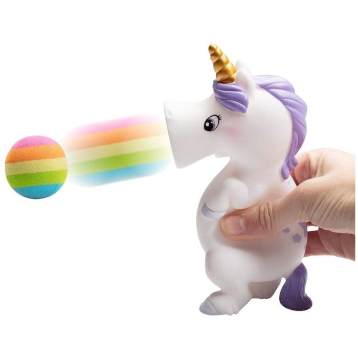 Unicorn popper toy shooting rainbow foam ball for kids active play — Adventure Awaits