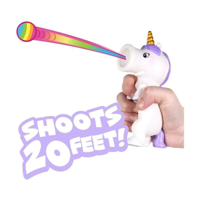 Unicorn popper toy shooting up to 20 feet with rainbow foam ball — Adventure Awaits
