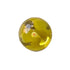 Yellow glass marble with flower-like swirls and small multicoloured centre — Adventure Awaits