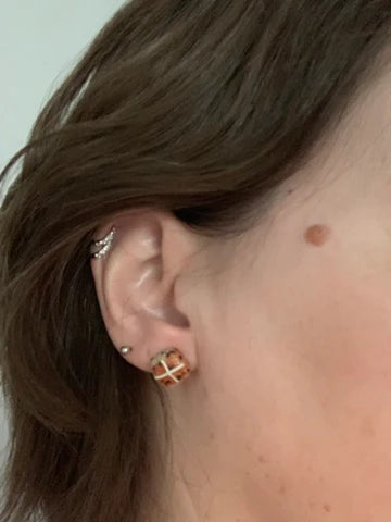 Hot Cross Bun Earrings - Studs