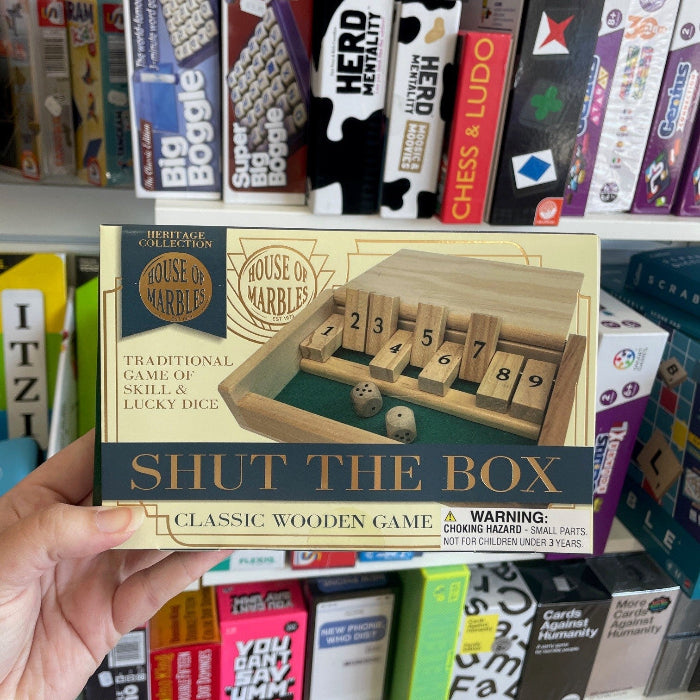 house of marbles shut the box game