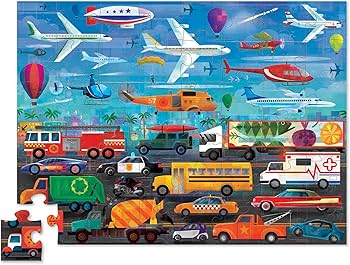 Crocodile Creek | Above and Below Things That Go Puzzle 48pcs