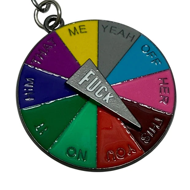 Kaiko f bomb rainbow keyring with spinner