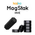 Kaiko MagStak Hive magnetic stacking toy in black with hexagonal pieces, designed for sensory play, focus and fidgeting at home or travel Adventure Awaits