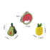 Wooden fruit music set dimensions diagram with avocado, watermelon and pineapple — Adventure Awaits