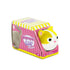 Stretchy Cat toy peeking out of pink striped box — Adventure Awaits