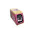 Black Stretchy Cat toy peeking out of pink striped box — Adventure Awaits