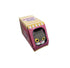Grey Stretchy Cat toy peeking out of pink striped box — Adventure Awaits