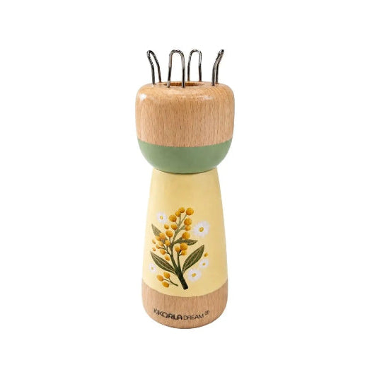 Koala Dream knitting doll with wattle bloom design — Adventure Awaits