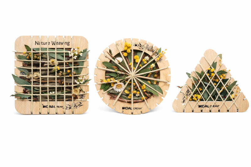 Koala Dream Bush Blooms nature weaving frame with leaves and flowers — Adventure Awaits