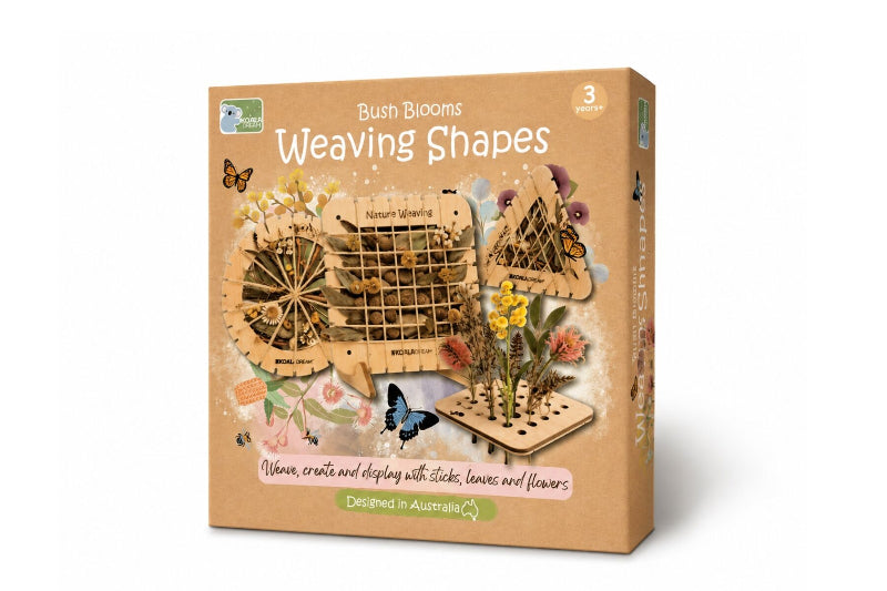 Koala Dream Bush Blooms weaving shapes box with nature craft examples — Adventure Awaits