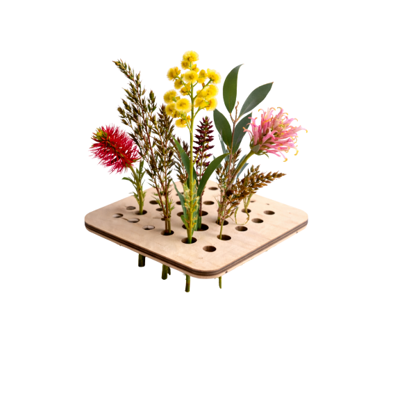 Koala Dream Bush Blooms wooden flower display board with native blooms — Adventure Awaits