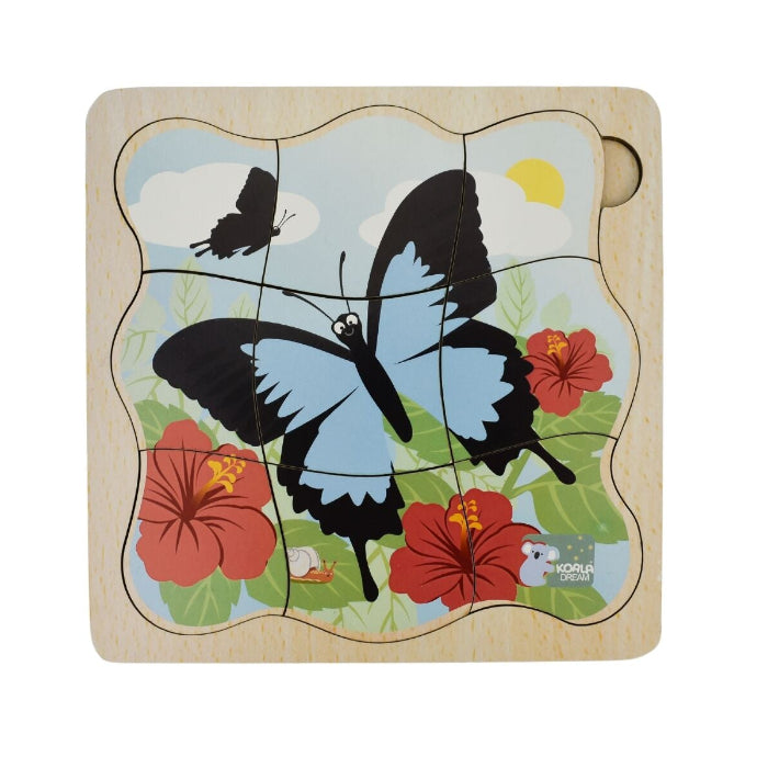 Wooden life cycle puzzles