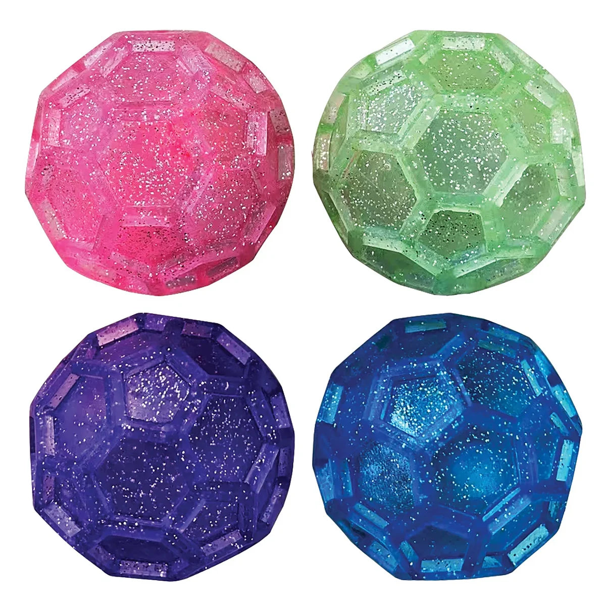 Light Up Glitter Geo Balls