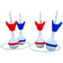 Four Buddy & Barney light-up lawn darts in red and blue with two circular glow-in-the-dark targets — Adventure Awaits