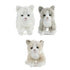 Three plush kitten toys in white, grey and cream with pink noses and soft fur — Adventure Awaits
