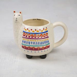 The Happy Llama | Folk Art Coffee Mug by Natural  Life 289
