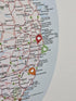 Travel Map Location Stickers – Heart Pin Markers for Australia Maps