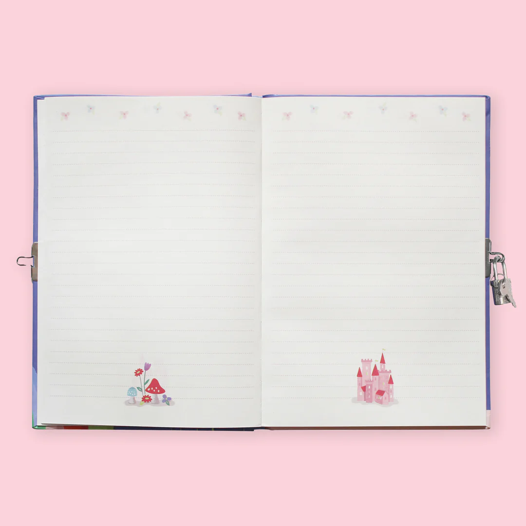 Tiger Tribe | Lockable Diary - Unicorn Rainbows