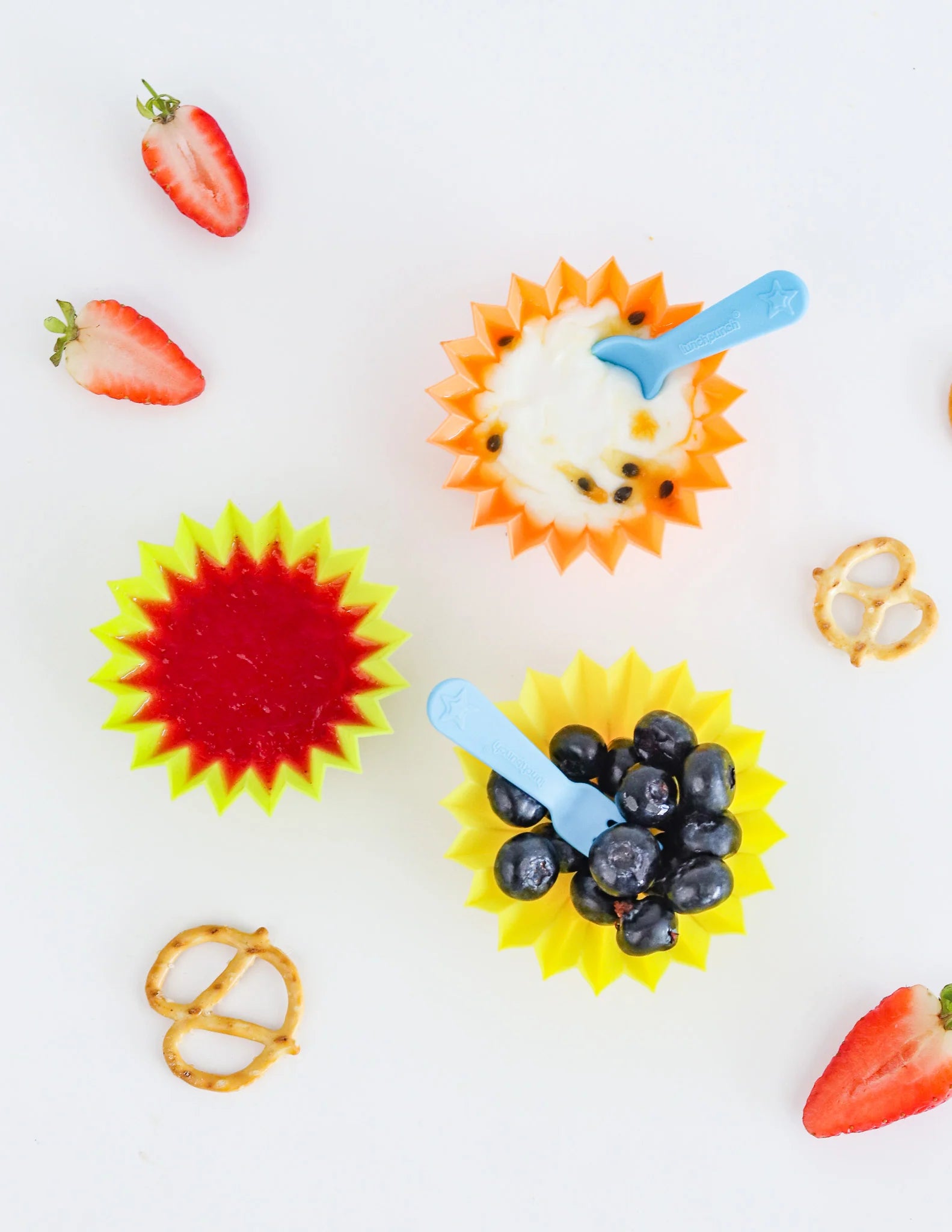 Lunch Punch Fork & Spoon Set - Burst | 6 Piece Kids Cutlery Set