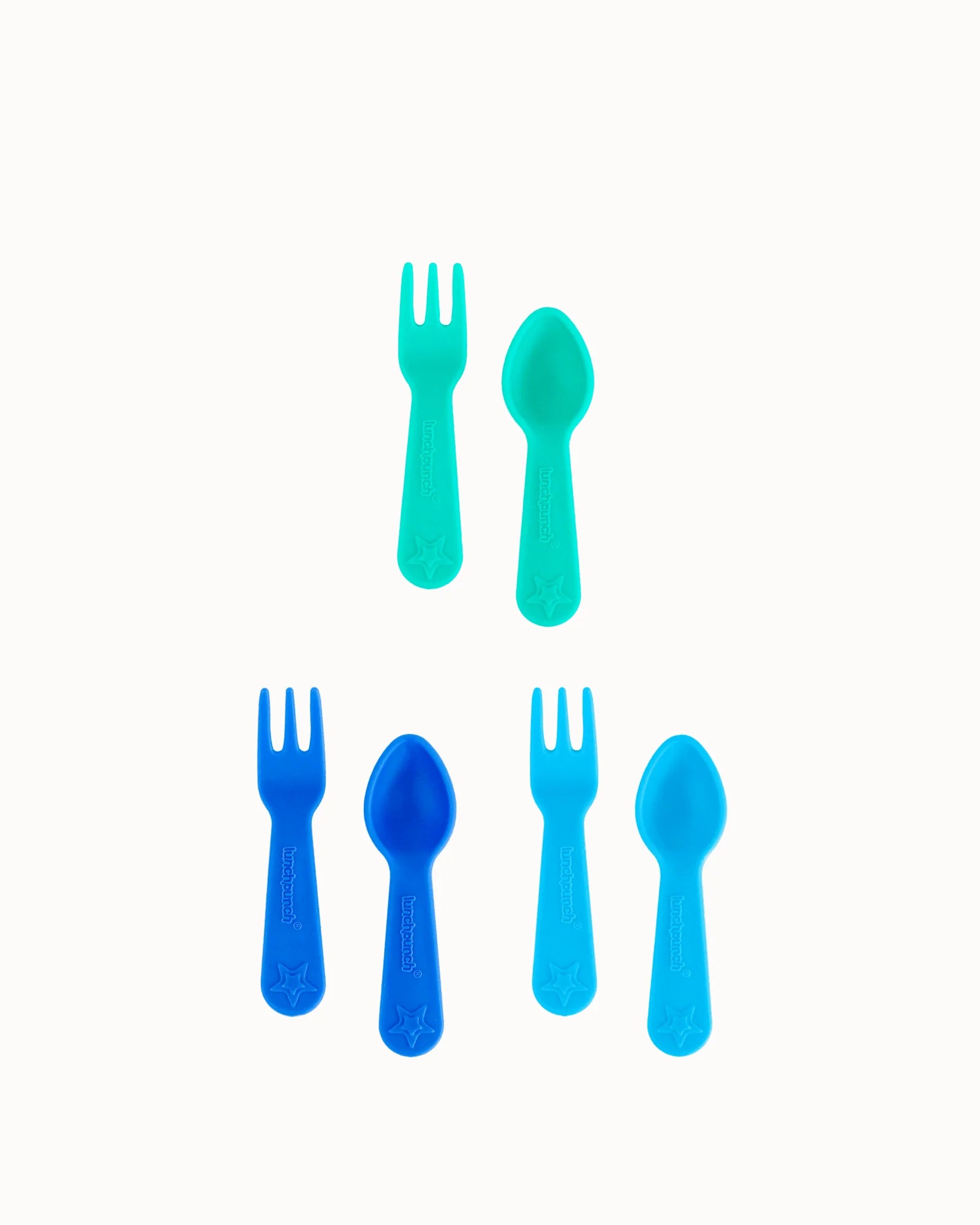 Lunch Punch Fork & Spoon Set - Burst | 6 Piece Kids Cutlery Set