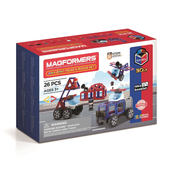 Magformers | Amazing Police & Rescue Set
