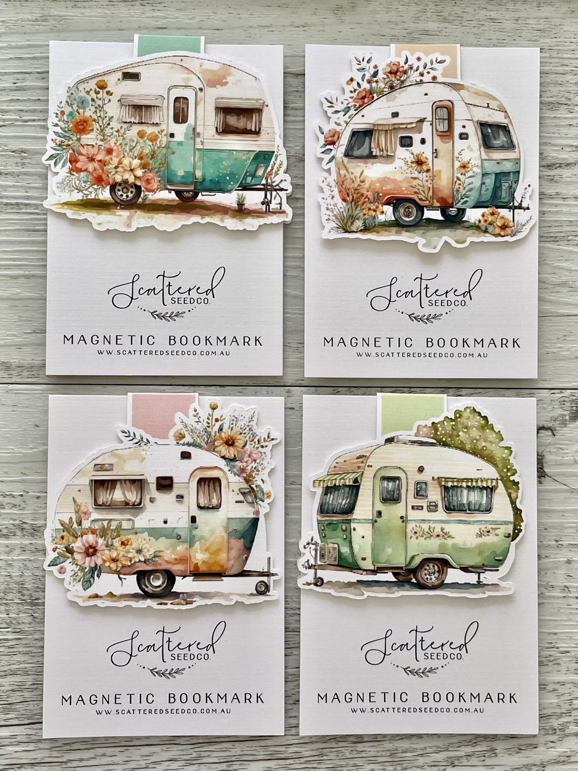 Vintage Caravan Magnetic Bookmark