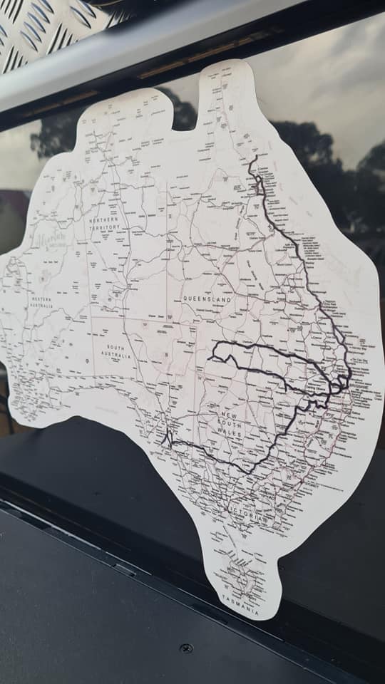 Map of Australia Sticker Decal | UV Outdoors OR Fabric Removeable