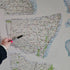 Map of New South Wales Sticker on wall with sharpie 