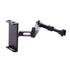 Adjustable black tablet holder for car headrest road trip use — Adventure Awaits
