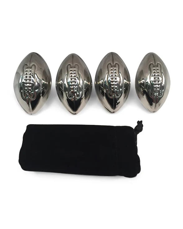 Men’s Republic stainless steel footy metal ice cubes with black storage pouch — Adventure Awaits